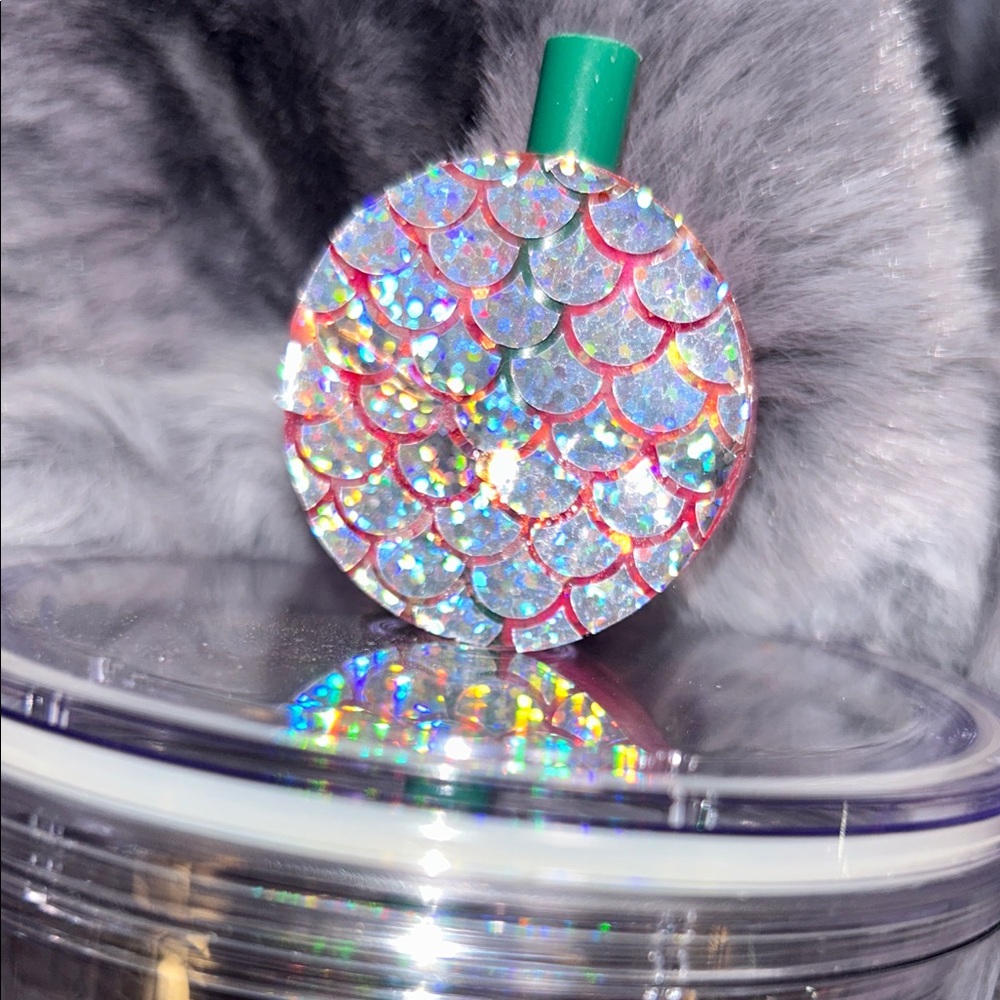 Holographic Mermaid Straw Topper